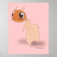Cute Goldfish Funny Anime Cartoon Character Poster