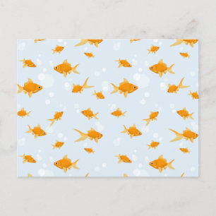 Cute Goldfish Swimming in Water Postcard