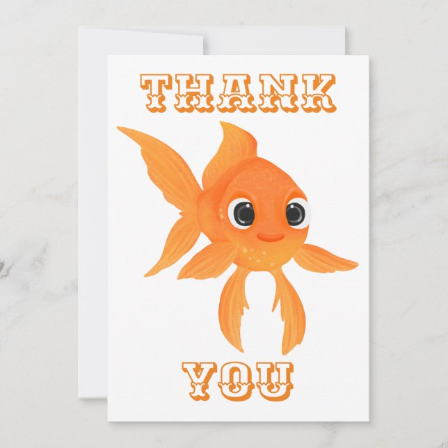 Cute goldfish thank you card (Front)