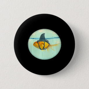 Cute Goldfish With A Shark Fin Fashion 6 Cm Round Badge