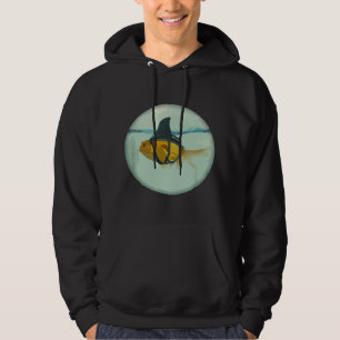 Cute Goldfish with a Shark Fin Fashion Hoodie