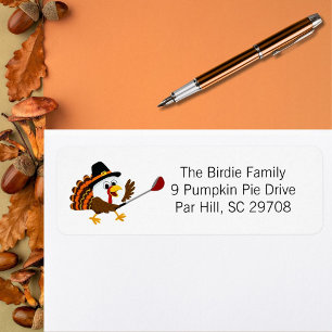 Cute Golf Ball Thanksgiving Turkey