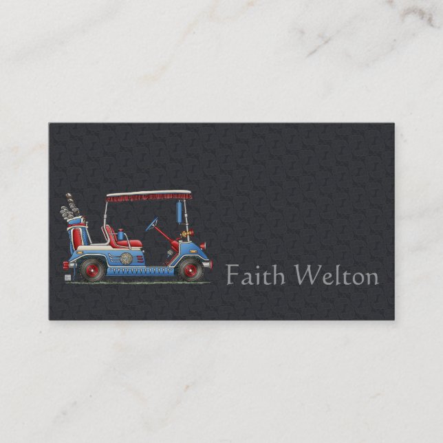 Cute Golf Cart Business Card (Front)