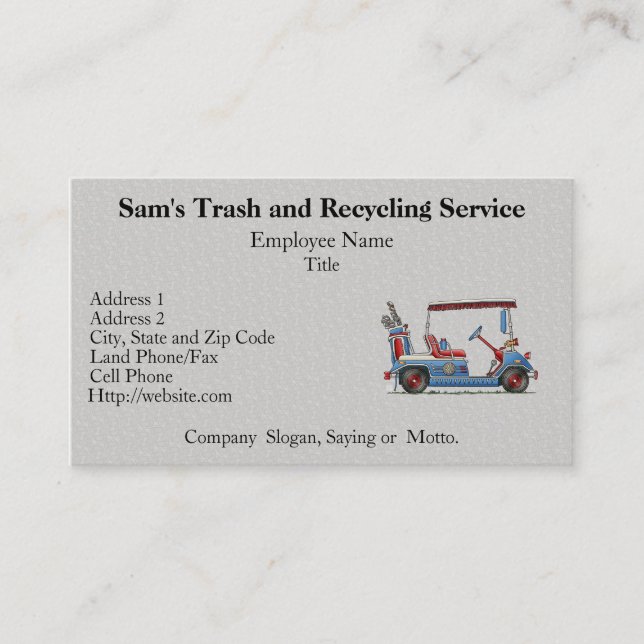 Cute Golf Cart Business Card (Front)