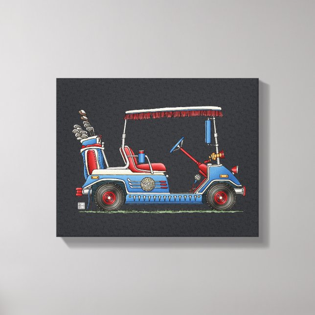 Cute Golf Cart Canvas Print (Front)