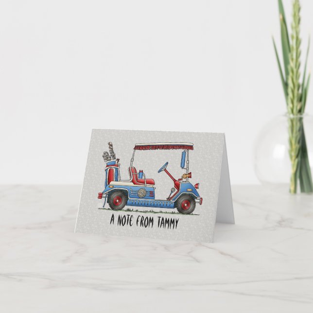 Cute Golf Cart Card (Front)