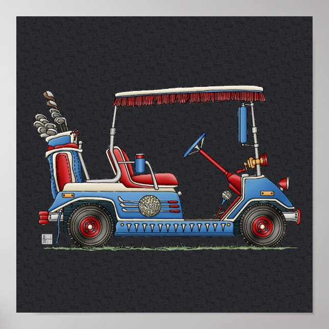 Cute Golf Cart Poster (Front)