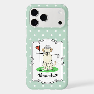 Cute Golf Yellow Labrador Retriever Dog