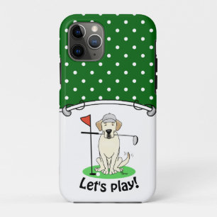 Cute Golf Yellow Labrador Retriever Dog iPhone 11 Pro Case