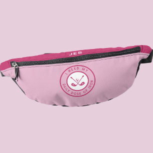 Cute Golfer Humour Funny Golf Club Sports Pro Pink Bum Bags
