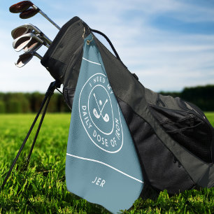 Cute Golfer Humour Golf Iron Sports Pro Turquoise Towel