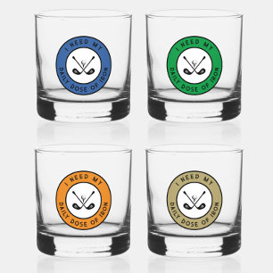 Cute Golfer Humour Golf Iron Sports Unique Gift Se Whiskey Glass