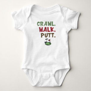 Cute Golfing, Crawl Walk Putt Baby Bodysuit