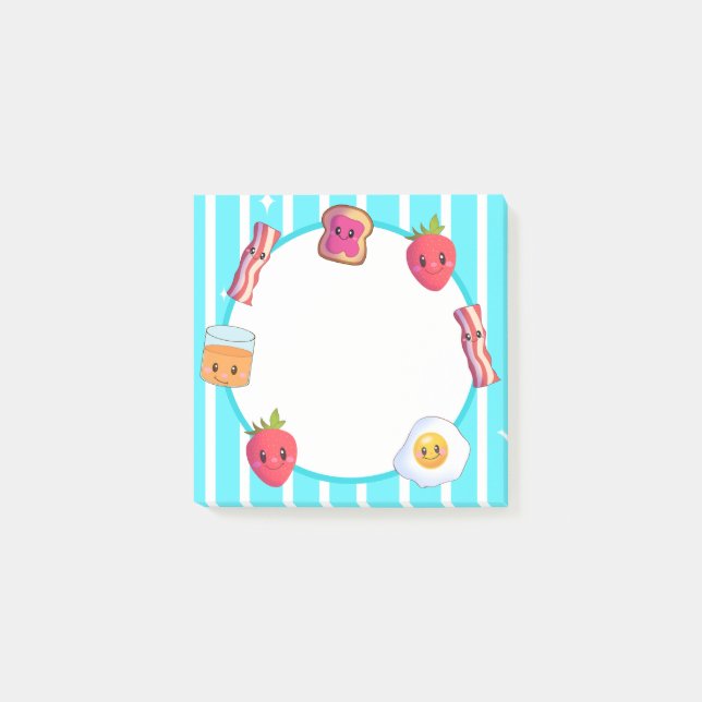 Cute Good  Morning Delicious  Breakfast  Post-it Notes (Front)