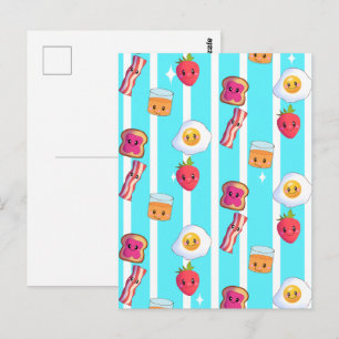 Cute Good Morning Delicious Breakfast Postcard