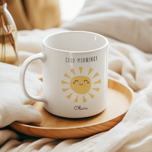 Cute Good Morning Kawaii Sunshine Personalised Coffee Mug