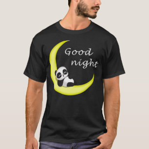 Cute Good Night Panda Baby Bear Love Sleeping on M T-Shirt
