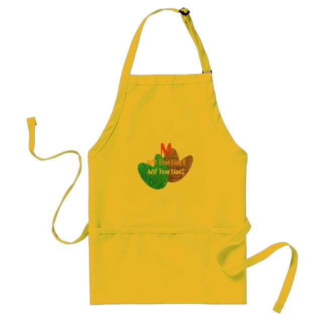 Cute Good Vibes Sweet Heart Add Text Apron (Front)