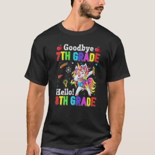 Cute Goodbye 7th Grade Hello 8th Grade Dabbing Uni T-Shirt