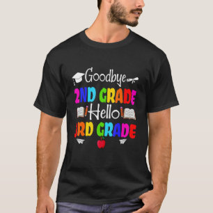 Cute Goodbye Second Grade Crew Hello 3rd Grade Squ T-Shirt