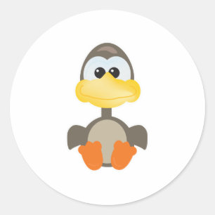 Cute Goofkins goose Classic Round Sticker
