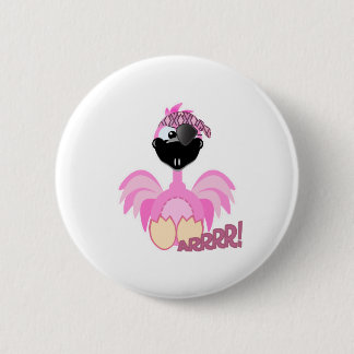 Cute Goofkins pirate flamingo 6 Cm Round Badge
