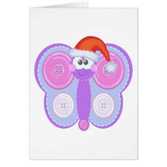 Cute Goofkins Xmas butterfly santa Card