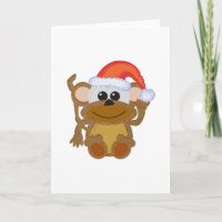 Cute Goofkins Xmas furry monkey santa