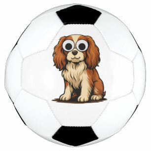 Cute Googly-Eye Puppy Illustration Football