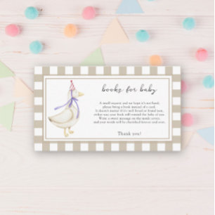 Cute goose - books for baby ticket enclosure card