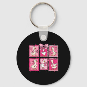 Cute Goose Breast Cancer Awareness For Women And G Key Ring