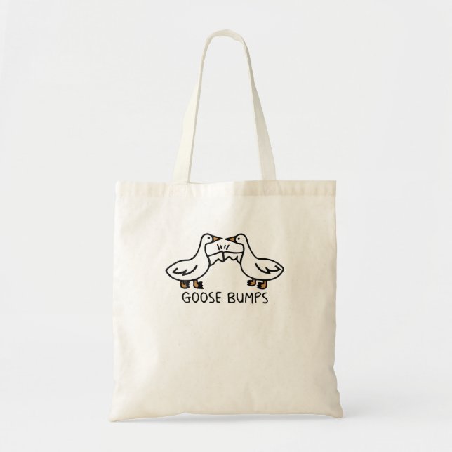 Cute Goose Bumps Goose Embroidery Geese Fist Bump  Tote Bag (Front)