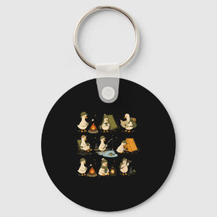 Cute goose camping funny outdoor lovers camping key ring
