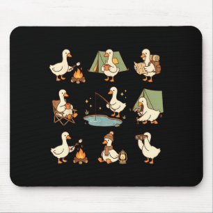 Cute goose camping funny outdoor lovers camping mouse mat