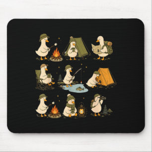Cute goose camping funny outdoor lovers camping mouse mat