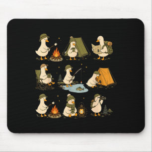 Cute goose camping funny outdoor lovers camping mouse mat