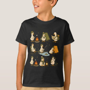 Cute goose camping funny outdoor lovers camping T-Shirt