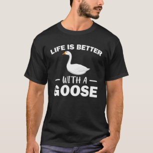 Cute Goose Design For Men Women Toddler Grey White T-Shirt
