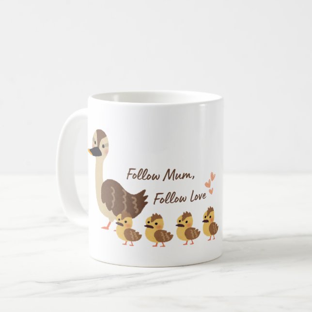Cute Goose Family Mug (Front Left)
