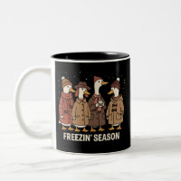 Cute Goose Freezin' Season Winter Cosy Fall Duck