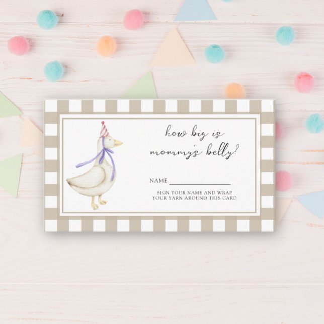 Cute goose - How big is mummy's belly Enclosure Card (Creator Uploaded)