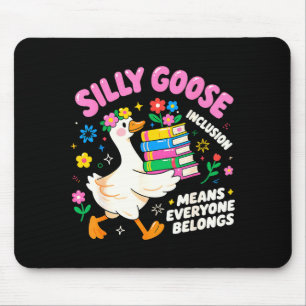 Cute Goose Inclusion Everyone Belongs Teacher Gift Mouse Mat
