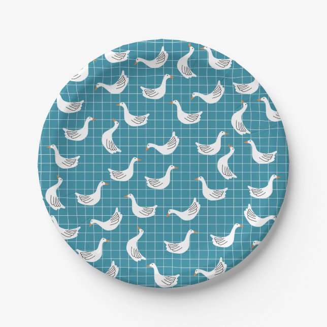 Cute Goose Paper Plates (Front)