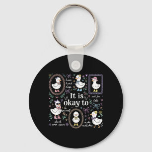 Cute Goose To Mental Health Awareness Motivational Key Ring