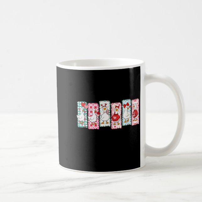 Cute Goose Valentine Coquette,duck Funny Gift Tee  Coffee Mug (Right)