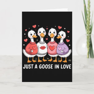 Cute Goose Valentine Love Cozy Animal  Card