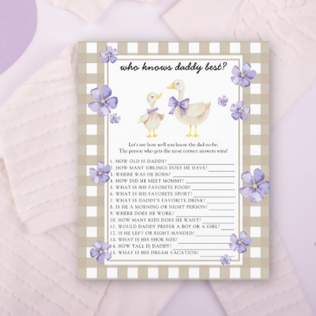 Cute goose - Who knows daddy best game (Creator Uploaded)