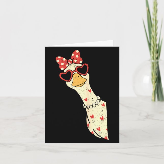 Cute Goose Xoxo Be Mine Happy Valentine's Day Wome Card (Front)