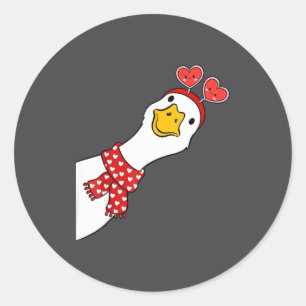 Cute Goose Xoxo Be Mine Happy Valentine's Day Wome Classic Round Sticker