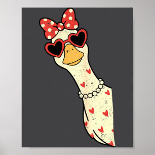 Cute Goose Xoxo Be Mine Happy Valentine's Day Wome Poster